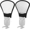 2 Pack Universal Camera Flash Diffuser Reflector Cap with Elastic Bend Bounce Difffuser, Silver/White Flash Speedlight Compatible with Canon,Nikon...