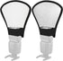 2 Pack Universal Camera Flash Diffuser Reflector Cap with Elastic Bend Bounce Difffuser, Silver/White Flash Speedlight Compatible with Canon,Nikon...