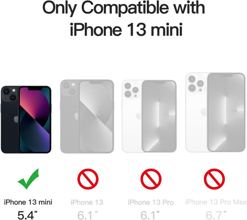 JETech Magnetic Case for iPhone 13 Mini 5.4-Inch Compatible with MagSafe, Translucent Matte Back Slim Shockproof Phone Cover (Black)...