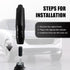 1 PC Car Modified Gear Lever, 5.7" Racing Decorative Alloy Easy-Grip Shift Knob with Adapter, Gear Shifting Smooth Operation Long Handle, Universa...