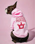 DroolingDog Girl Dog Shirts Pink Dog Clothes Puppy Hoodie Female Princess Crown Sweatshirt Pet T Shirt for Small Dogs Girls, XS...