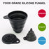 3 Sizes of Kitchen Funnel Set, Food Grade Funnels for Filling Bottles, Premium Silicone Collapsible Funnel for Transferring Liquid, Powder Transfe...