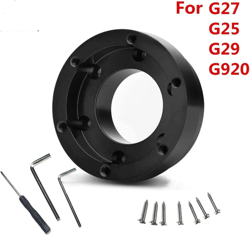 Lumclaw For Logitech G29 G920 G923 13 Inch Steering Wheel Adapter Plate 70mm Pcd Racing Car Game Modification (Black)...