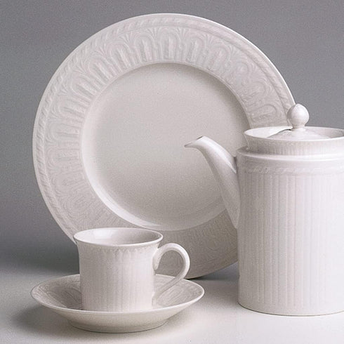 Villeroy & Boch Cellini Tea Cup Saucer, 6 in, Premium Porcelain, White...