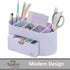 Lavender Desk Organizer for Office Supplies and Desk Accessories - Pen Holder Desktop Organization for Room College Dorm Home School (White Lavend...