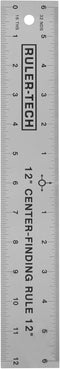 Stainless Steel Center Finding Ruler. Ideal for Woodworking, Metal Work, Construction and Around The Home (12" Ruler)...