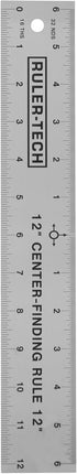 Stainless Steel Center Finding Ruler. Ideal for Woodworking, Metal Work, Construction and Around The Home (12" Ruler)...