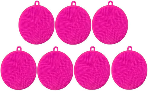 7 PCS Silicone Dish Scrubber, Kitchen Sponges, Silicone Sponge,Dish Brush, Dish sponges, Silicone Sponge Dish Sponges, Kitchen Sponge Double Sided...