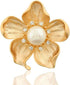 Yellow Flower White Pearl Brooch Gold Autumn Flower Pins Autumn Fall Flower Broach for Mother Wife GF Wedding Bridal Bouquet Party Charm Flower Pi...