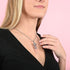 Shop LC Real Natural Healing Crystal Necklaces for Women 24" with Lobster Clasp - Gemstone Necklaces for Women with Flower Wrapped Crystal Pendant...