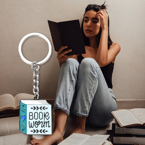 Siopue Book Lover Christmas Gifts for Men Women Bookworm Keychain for Book Club Reading Groups Birthday Gifts for Friends Girls Boys Bibliophile K...