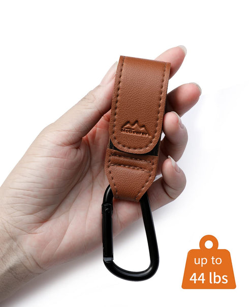 Stroller Hooks Bag Hooks for Hanging Diaper Bags Multipurpose Hooks for Grocery Shopping Bags Premium Vegan Leather Pram Straps Baby Stroller Hook...