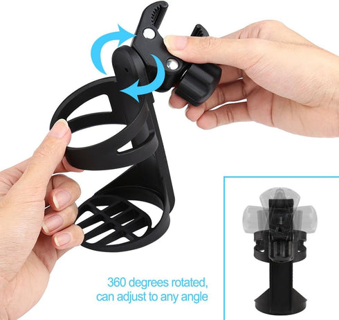 Accmor Bike Water Bottle Holder No Screws, Bike Cup Holder, Water Bottle Holders for Bike, Universal Drinks Holder for Large Bottles, Bike Water B...