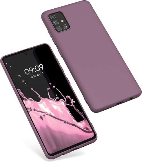 kwmobile Case Compatible with Samsung Galaxy A51 Case - Soft Slim Protective TPU Silicone Cover - Grape Purple...