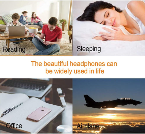 Sleep Earplugs - Noise Isolating Ear Plugs Sleep Earbuds Headphones with Unique Total Soft Silicone Perfect for Insomnia, Side Sleeper, Snoring, A...