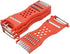 uxcell Plastic Frame Vegetable Fruit Slicer Peeler Shredder 4pcs Red Silver Tone...