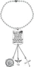 FUSTMW Guardian Angel Rearview Mirror Charm Drive Safe Gifts Car Ornament Hanging New Drivers Gifts May Your Guardian Angel Ride with You (silver)...