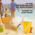 Top Race 6 Pack of 5 Beach Pails Sand Buckets and Shovels Toy | Pool and Swim Toys for Kids | Toddler Sandcastle Molds | Kids Sandbox Accesory Set...