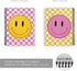 Retro Happy Face Spiral Notebook / 8.5" x 11" Journal / 120 Wide Ruled Pages/Durable Gloss Laminated Softcover/Black Wire-o Spiral Binding/Made in...