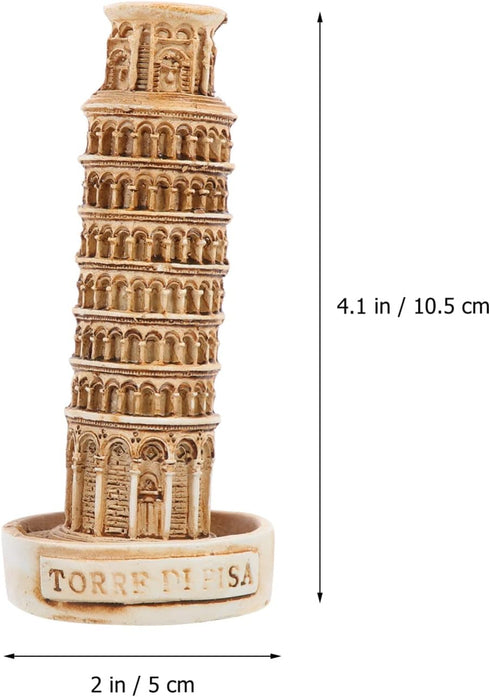 Amosfun 3pcs Leaning Tower of Pisa Model Resin Decoration Tower Collectible Figure Fish Tank Landscape Architecture Building Model Fish Tank Tower...