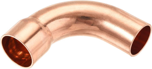 MECCANIXITY 90 Degrees Elbow Copper Pipe Fitting Short Turn Brazing Connection 3/4 Inch ID for HVAC Cooling Solar Equipment...
