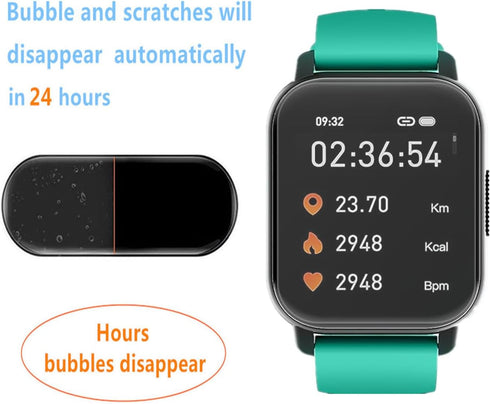 Screen Protector Compatible for Hoxe Y6 Smart Watch 1.85" (6 PACK) Full Coverage Clear TPU, Compatible for Hendari, WeurGhy Y6 Pro, Poounur Y6E Sm...