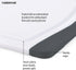 Farberware Nonslip Poly Cutting Board, 8x10-Inch, Gray and White...