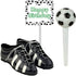 Soccer Foot Ball Birthday Party Cake Decoration Topper Mini Soccers Shoes Cleats Soccer Pick and Banner...