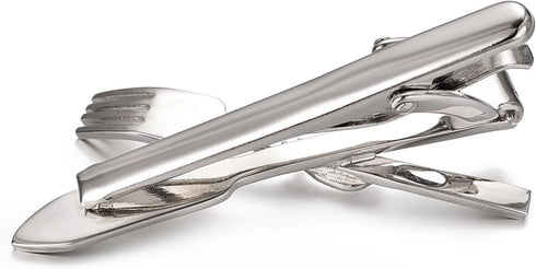 Yoursfs Unique Fork and Knief Tie Clip for Men Gold Silver 316L Stainless Steel Tie Bar Pin Novelty Men's Jewelry Gift...