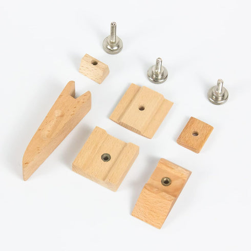 3Pcs Wooden Sandpaper Block Set, Square Bevel Wedge Hand Sanding Block, Handmade Leather Edge Grinding Polishing Tool for DIY Leather Craft Access...