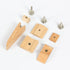 3Pcs Wooden Sandpaper Block Set, Square Bevel Wedge Hand Sanding Block, Handmade Leather Edge Grinding Polishing Tool for DIY Leather Craft Access...