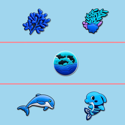 25PCS Sea Animals Shoe Decoration Charms for Clog, Under The Sea Marine Life Charms Accessories...