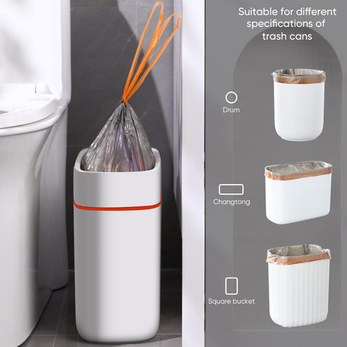 Small Drawstring Trash Bag, 4 Gallon Garbage Bags JOYBOS Bathroom Trash can Liners 75 Counts...