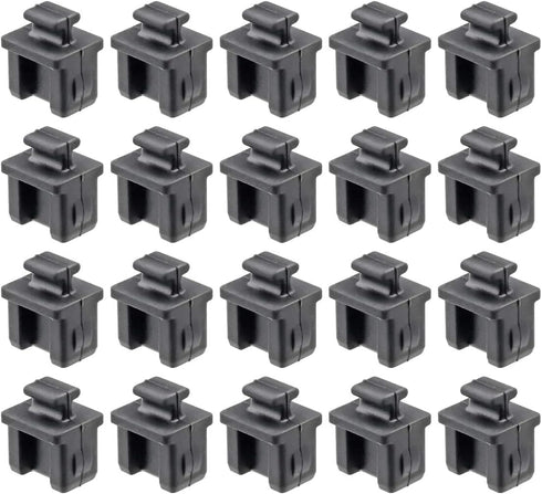 Pack of 30 SFP Silicone Protectors Cap Port Cover Anti Dust 14mmx12mmx17mm Black...