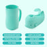 Bathtub Faucet Cover + Rinse Cup Set, Bath Tub Spout Cover for Baby Kids, Baby Wash Rinser Cup Shampoo Bath Rinser Cup, Turquoise Bath Gift Set...