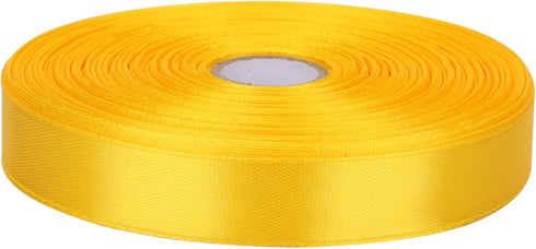 5/8 inches 50 Yard Yellow Satin Ribbon for Gift Wrapping, Wedding, Crafts, Christmas,Easter, Floral, Hair, Invitation Decorations and More...