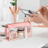 PACKISM Clear Makeup Bag - Large Opening Clear Pouches with Zipper, Help Organize Travel Toiletries Neatly, TSA Approved Toiletry Bag for Easily P...