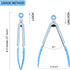 MSY BIGSUNNY Kitchen Food Tongs - 7" Mini Silicone Serving Tongs - Set of 3 (Blue)...