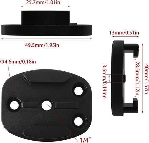 CNC Aluminum Quick Release Tripod Mount with 1/4 Adapter for GoPro Sports Cameras...