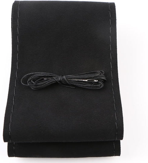 16.5 Inch Universal Suede Car Steering Wheel Cover with Needle & Thread, Skidproof Automobile Handlebar Fuzzy Material Covers Protecting Vehicle S...