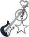 COLORFUL BLING Cute Heart Star Guitar Keychain Y2K Cute Strawberry Keyring Bag Charms Pendant Y2K Accessories for Women...