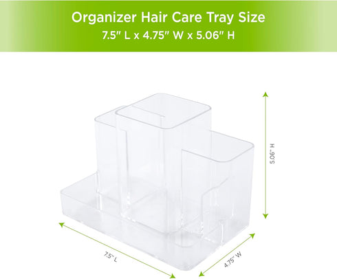 Kenney Bathroom Countertop Hair Care Center Organizer, Clear...