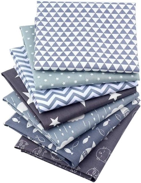 Aubliss 50pcs 100% Cotton Fabric Bundle 9.84" x 9.84" (25cm x 25cm) PreCut Fat Squares Sheets Printed Floral Sewing Supplies for Patchwork Sewing ...