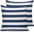 Outdoor Throw Pillow Cover Simple Navy Blue White Stripes Waterproof Cushion Covers 2 Pack Nautical Theme Stripe Pillow Cases Home Decoration for ...