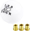 Arenbel 6 Speed Racing Shifter Knob Car Gear Lever Ball Shift Stick Grip Handle Replacement Fit Most Auto Manual Vehicles, White...