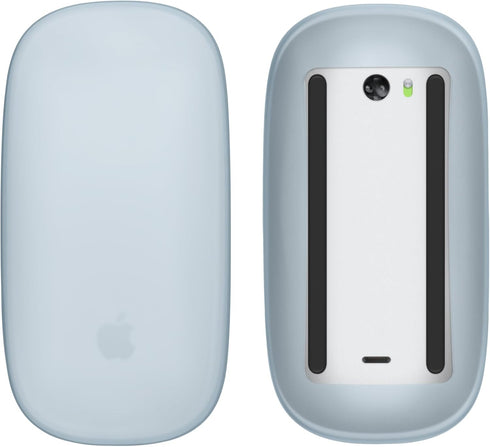 kwmobile Silicone Cover Compatible with Apple Magic Mouse 1/2 Cover - Soft Mouse Protector Grip - Light Blue...