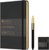 A5 Lined Leather Journal and Pen Set, Hardcover Notebook with Pen, 160 Pages 100gsm Thick Ruled Paper for Men Women, for Work, Business, School or...