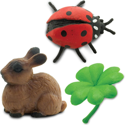 Safari Ltd. Good Luck Minis Lucky Fun Pack – 8 Mini Figurines of Frog, Ladybug, Waving Cat, Dragon, Buddha, Elephant, Rabbit, Four-Leaf Clover – E...