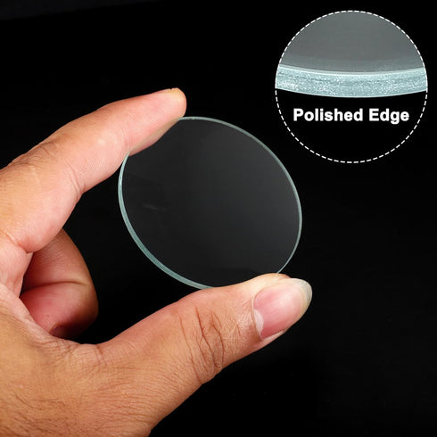 PATIKIL 12" (300mm) Focal Length Flat Convex Lens, 3 Pack 50mm Diameter 4mm Height Glass Optically Polished Round Edges Lens for Physics Experimen...