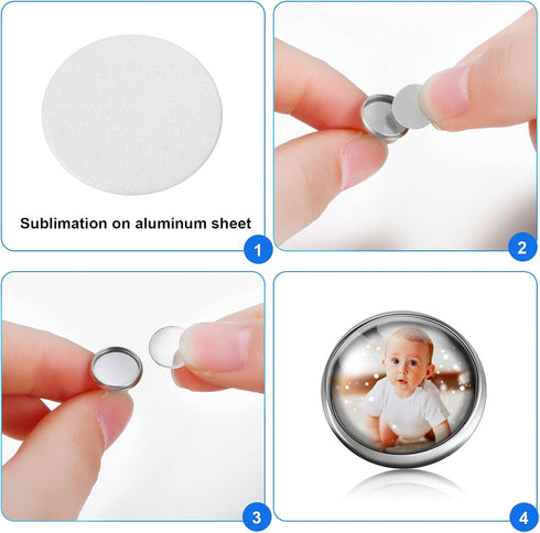 200 Pieces Sublimation Stainless Steel Blank Stud Earring Set Includes 50 Bezel Blank Setting 50 Aluminum Sheets with 50 Glues 50 Glass Discs for ...